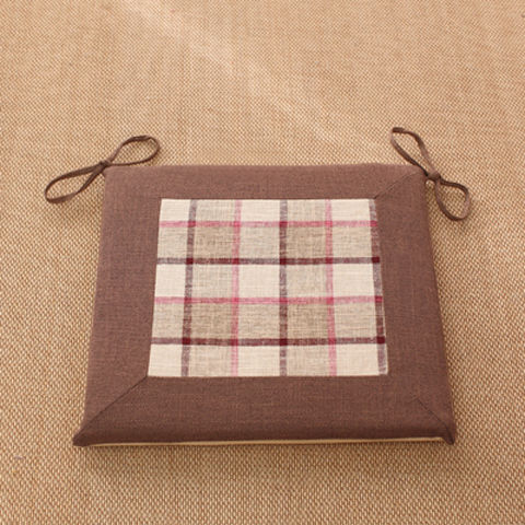 Coffee Edge White Plaid