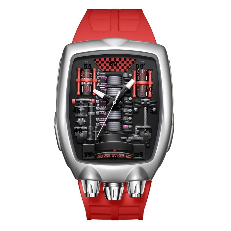 Engine Movement Mens Watch Brand Quartz Watch Fashionable And Distinctive 6