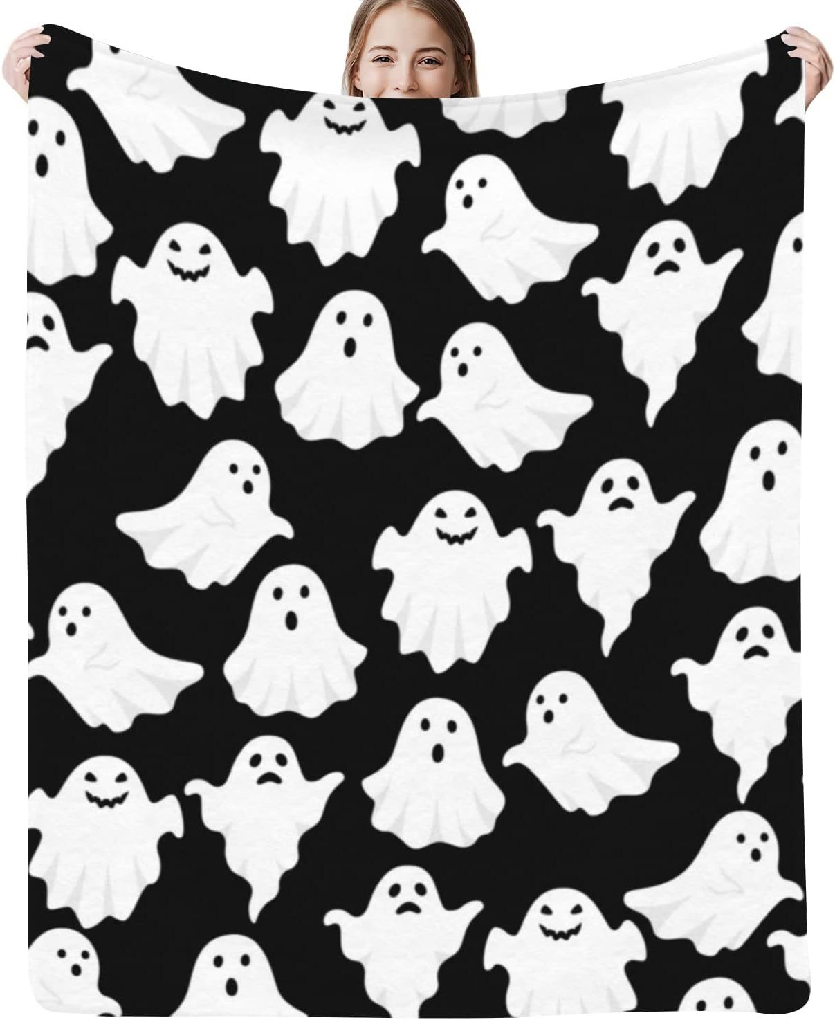 Title 1, Printed Blanket Ghost Halloween Four Seasons Un...