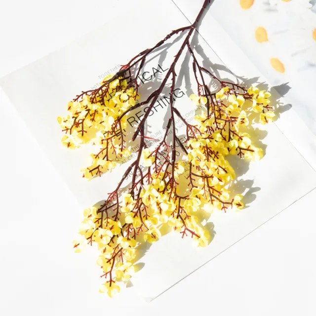 Artificial Starry Small Floral Bouquet Fake Floral Silk Flower Living Room Dining Room Props Gold - Shop at LoveMi