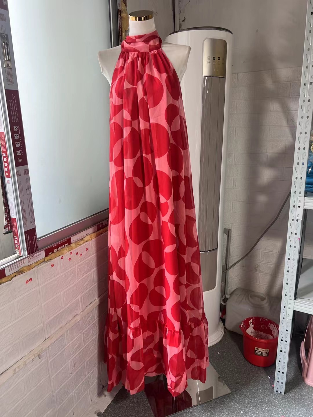 Back Beach Chiffon Vacation Print Dress Red - Shop at LoveMi