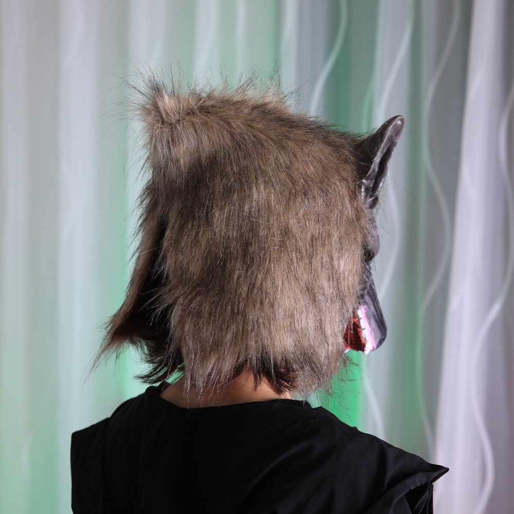 Title 14, Volledige wolfskop capuchonmasker voor cosplay ...