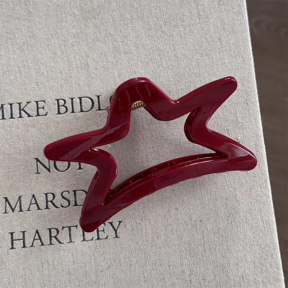 New Year Thickened Ankla Red Textured Stylish Premium Hair Clip