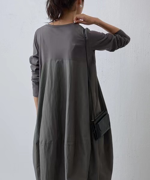 Women's long-sleeve patchwork maxi dress product image 1