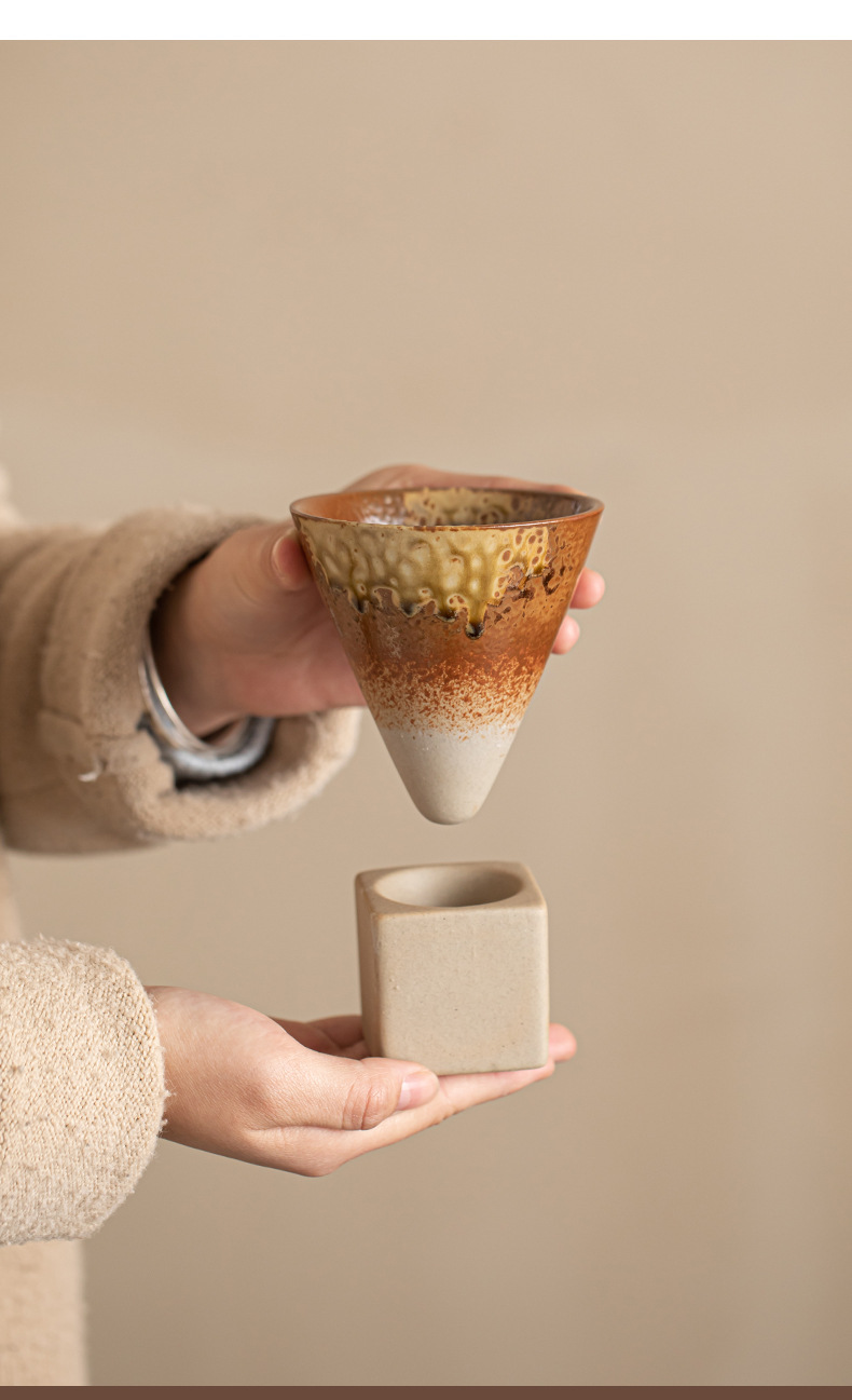 Title 9, Creative Cone Coffee Cup Kiln Baked Retro Ceram...