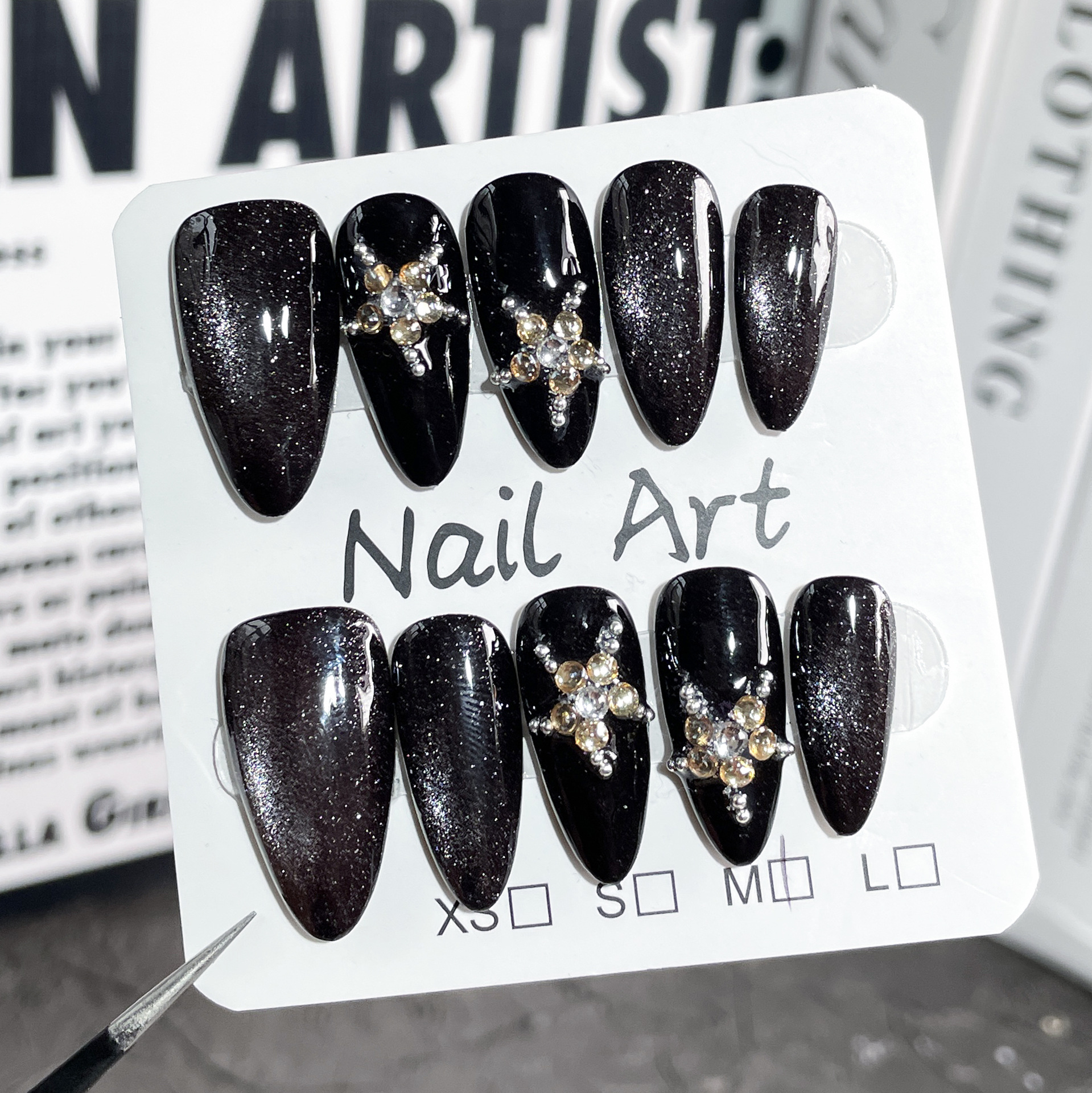 Handmade Wearable Nails For Fallwinter Sweet Cool And Edgy In Black