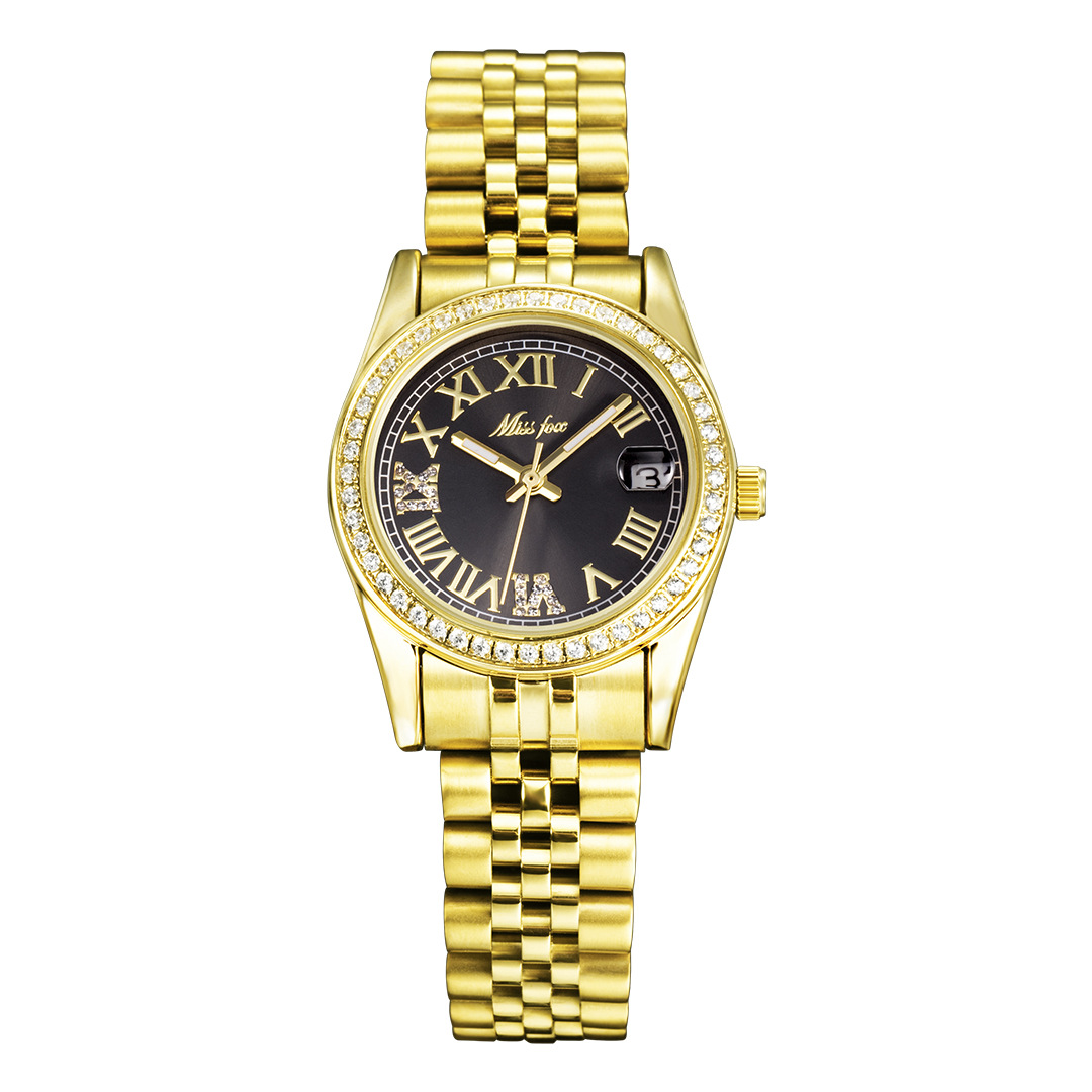 Womens Stylish Minimalist Elegant Luminous Stainless-steel Watch With Diamond Accents 3