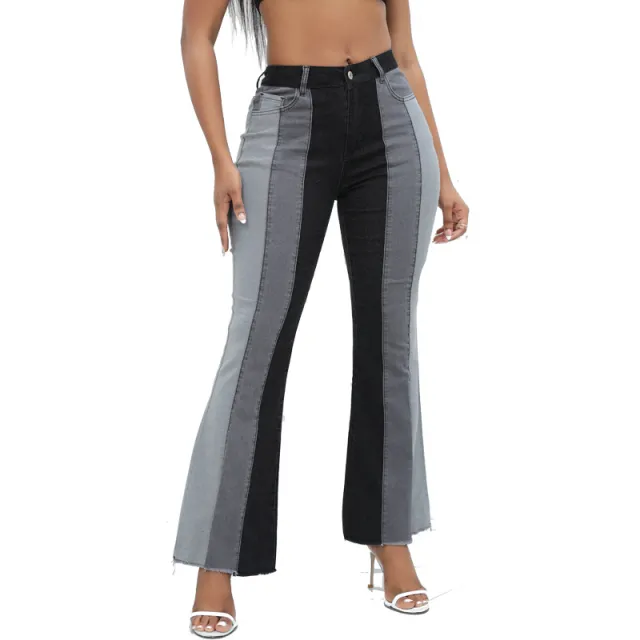 Bell bottoms Wide leg Stretch Women's Fashion Jeans Black - Shop at LoveMi
