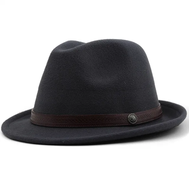 Western Cowboy Hat Wide Brim Curling Sun Shade Dark Gray - Shop at LoveMi
