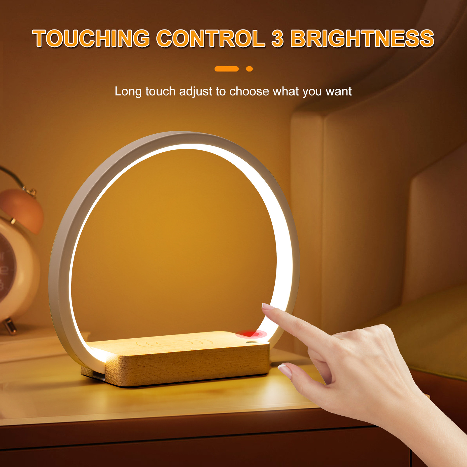 Title 11, 10W Wireless Fast Charging Touch Night Light