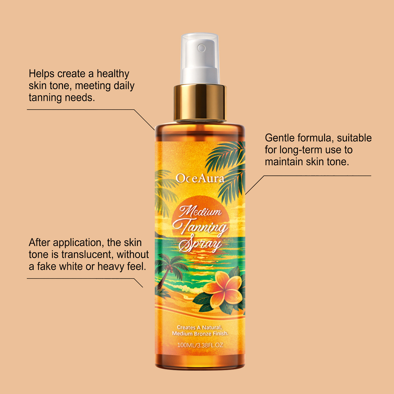 Even-Toning Darkening Spray For Summer Outdoor Use To Enhance Tanning 4