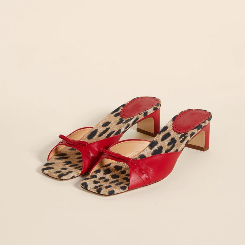 Retro All-Match Chunky-Heel French-Style Square-Toe Sandals For Women