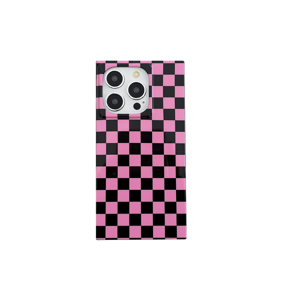 Pink Black Checkerboard