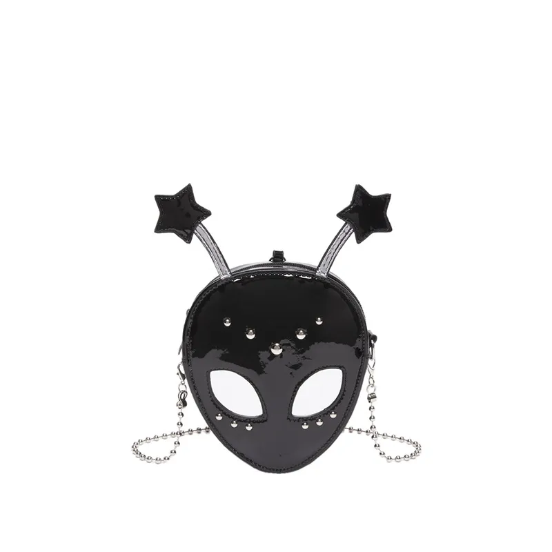 Trend Special-interest Design Shiny Fashion Shoulder Popular Messenger Bag - Black