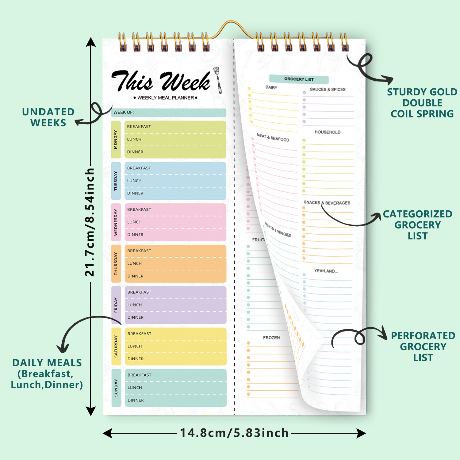 Ins Style Self-discipline Recipes Daily Weekly Notebook Menu 10
