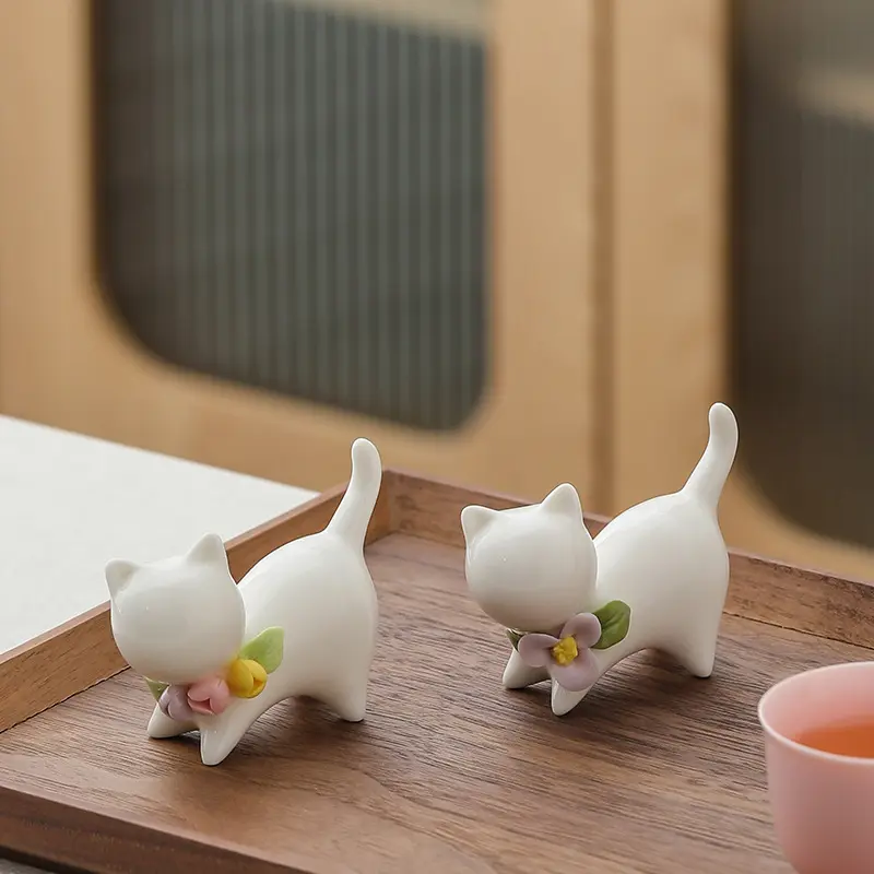 Kitten Ceramic Pet Tea Ceremony Utensils