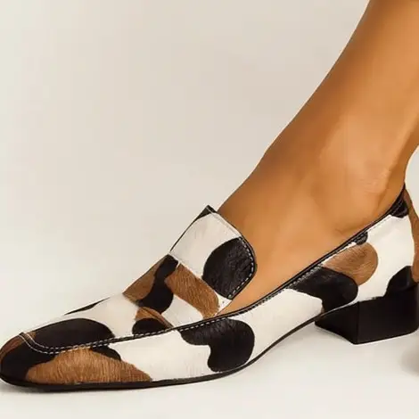 Women's Casual Low-heeled Zebra-print Shoes