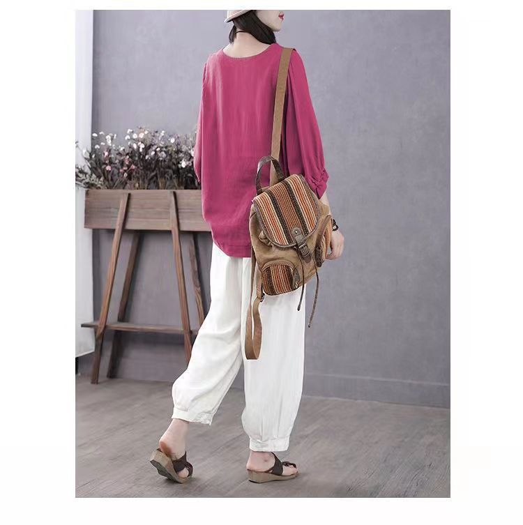 Batwing Sleeve Loose Plus Size T-shirt Summer Tummy Hiding Slimming Short Sleeves