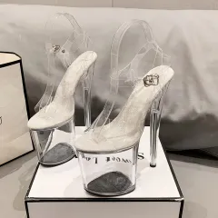 Waterproof Platform Casual Wedding Fashion Women's High Heel Sandals - Silver - View 1