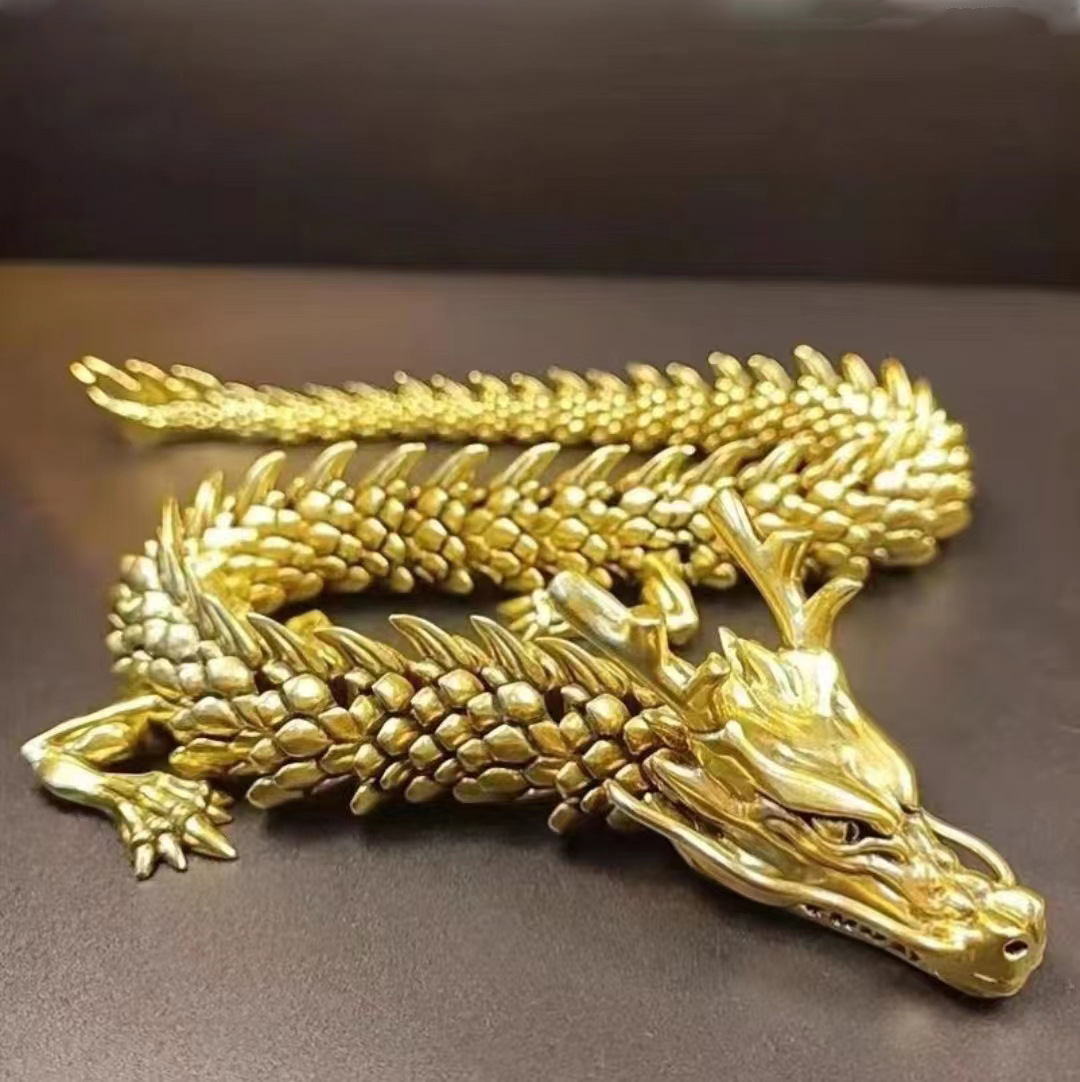 Title 3, Brass Three-dimensional Dragon 3D Joint Movable...