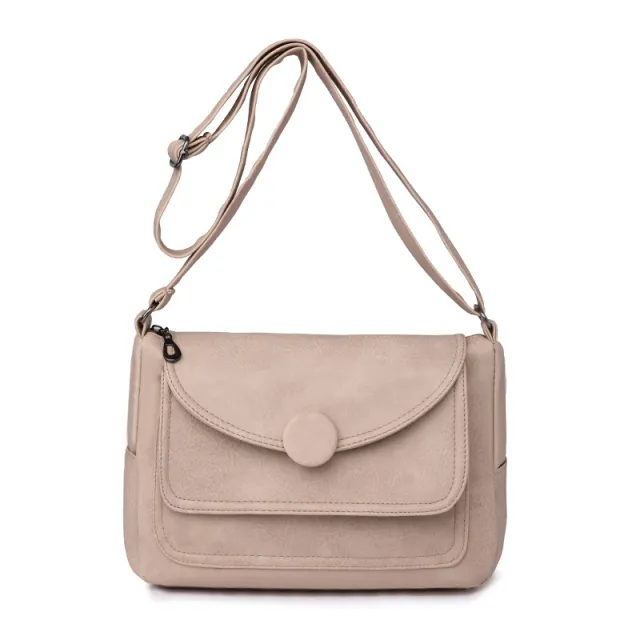 Large Capacity Elegant Versatile Fashion Retro Crossbody Small Square Bag Beige - Shop at LoveMi
