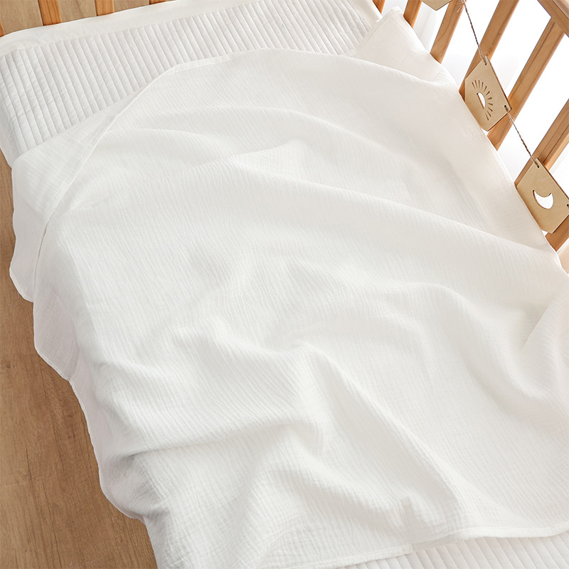 Solid-color Double-layer Pure Cotton Gauze Swaddle Blanket For Babies