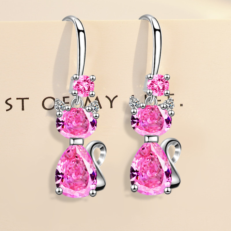 Womens Trendy Zircon Stud Earrings