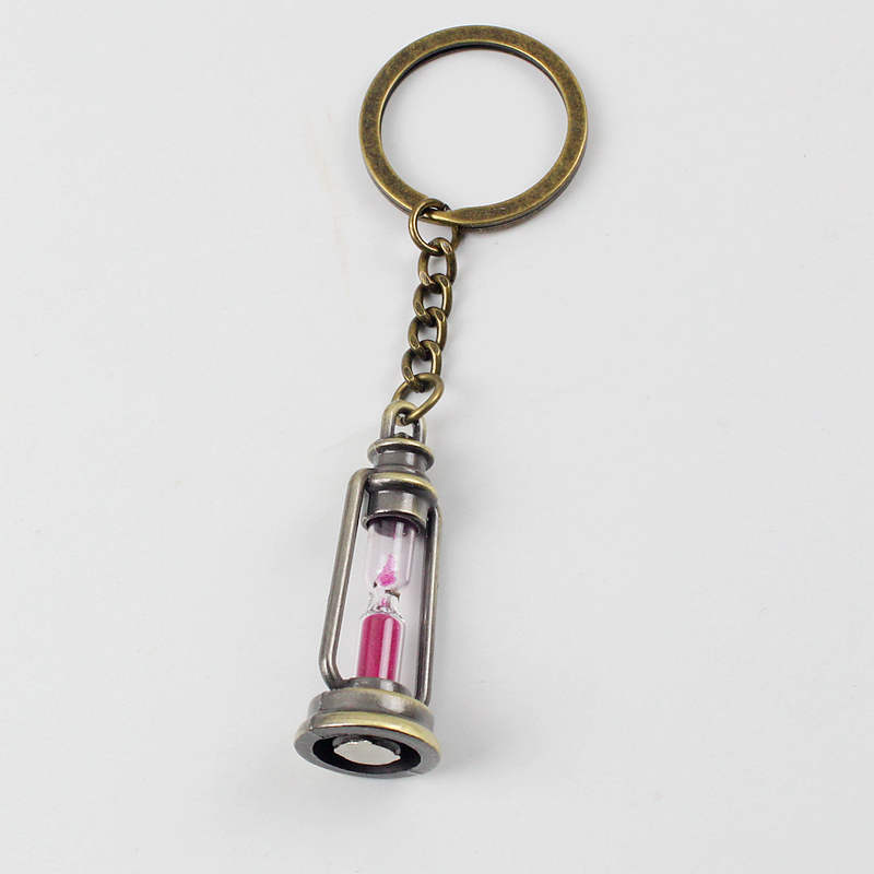 Title 14, Revolving Scenic Lantern Hourglass Keychain Simple