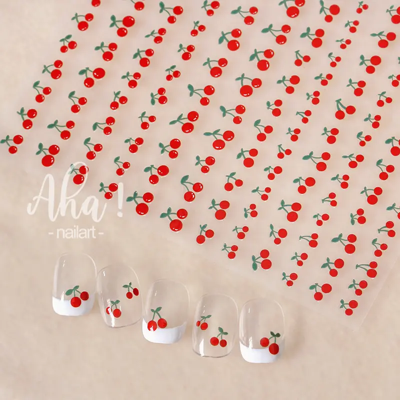 Nail Sticker Cherry Peach Summer Energic Girl