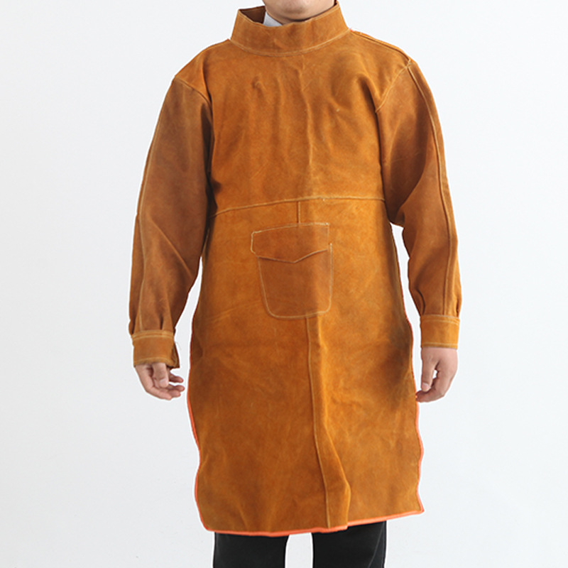 Cowhide Welding Bib Electric Welding Protective Clothing
