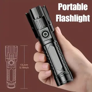Long-Range ABS High-Intensity Zoomable Flashlight