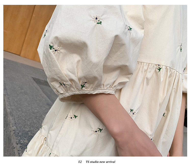 1f0c1f61 7fc7 47fb be5b 42e339713825 - Summer New Maternity Dress Embroidered Mid-Length High Waist Maternity Dress