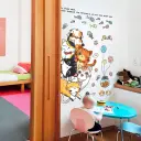 Cat Jiaraohan Children's Room Bedroom Decorative Door Sticker view 2