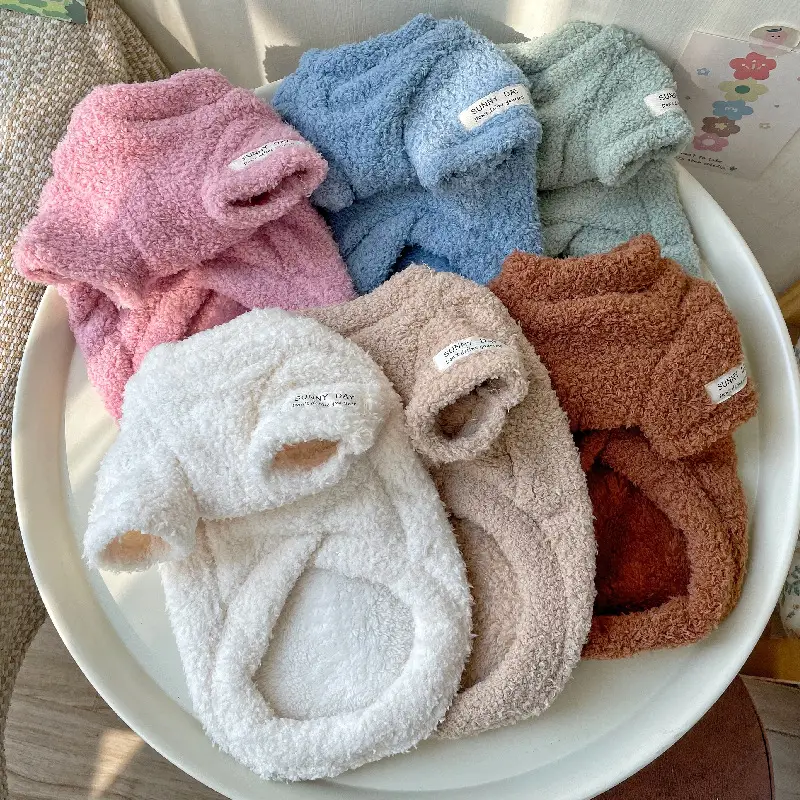 Double-sided Cloud Velvet Thickened Pet Puppy Clothes