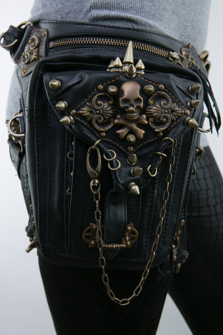 Title 10, Steampunk Motorradtasche Umhängetasche