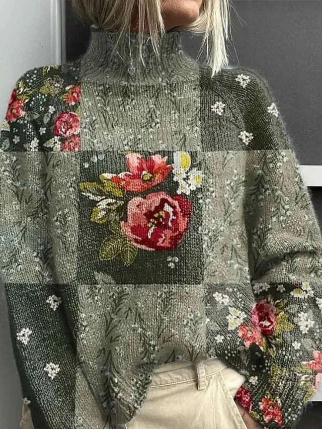 Women's 3D Digital Printing Fresh Cloak Coat Sweater Pullover 4Color M - Shop at LoveMi