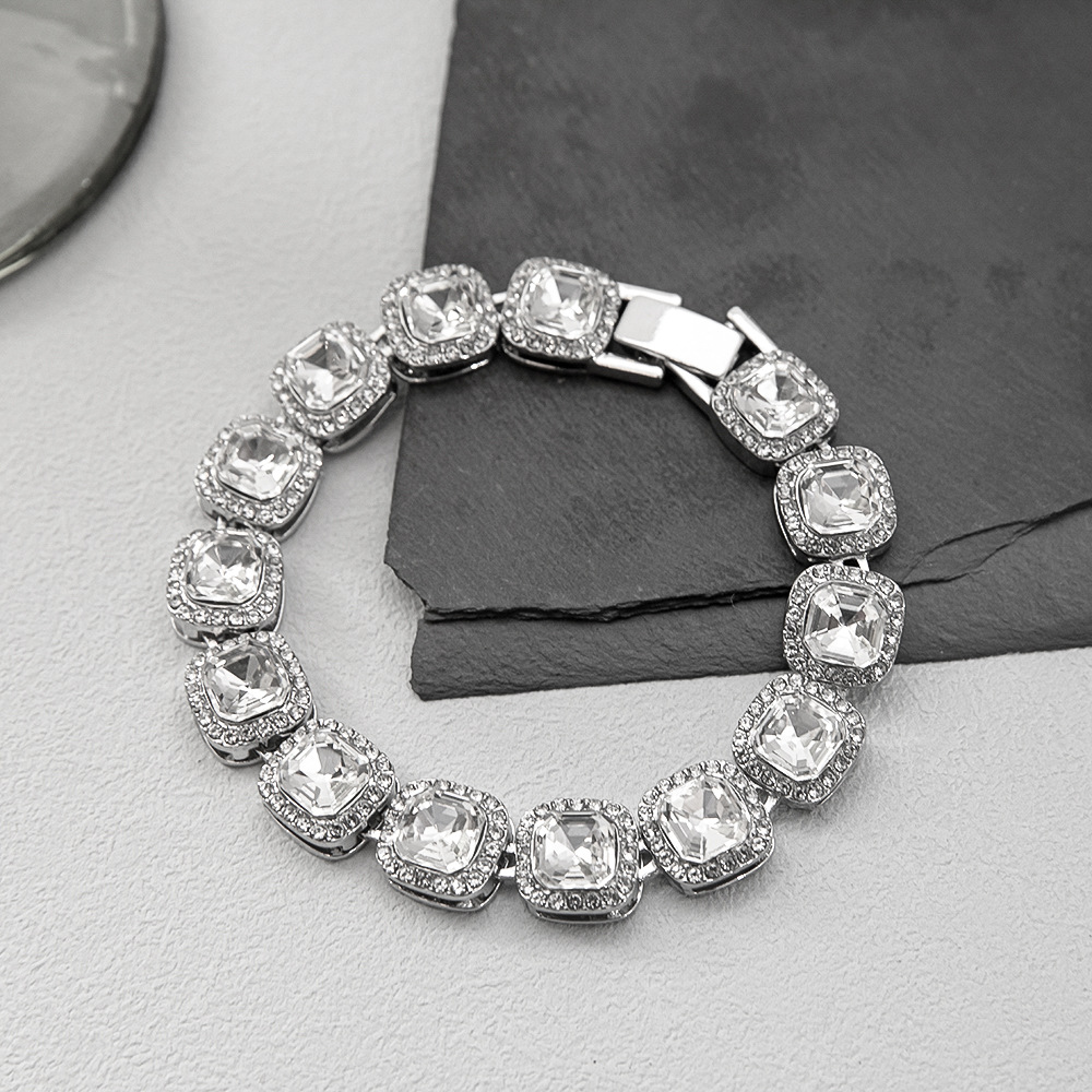 Crystal Cuban Chain Bracelet, picture 4 of 5