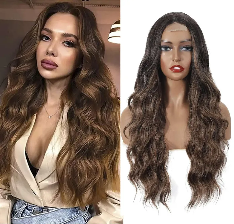 Women's Chemical Fiber Small Lace Headgear Big Wave Long Curly Hair - R410M