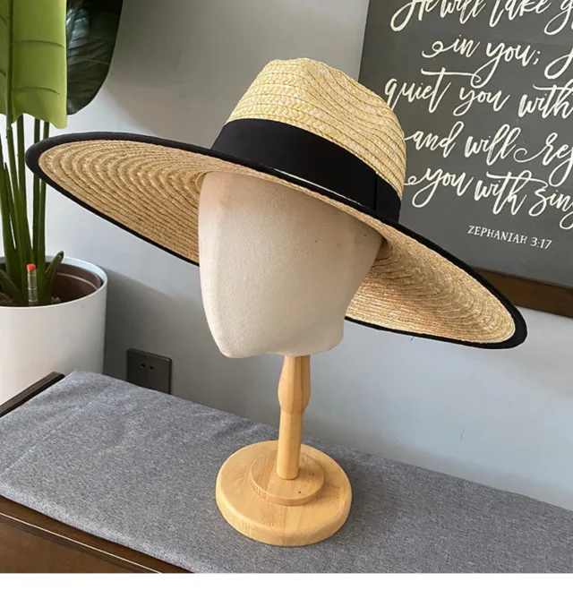 Travel Leisure Big Brim French Retro Hat Women's Top Hat Black Edging - Shop at LoveMi