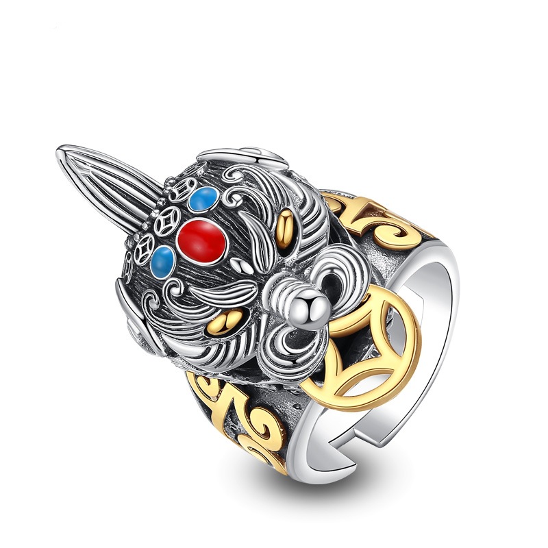 Chiba Thai Silver Money Drawing Pi Xiu Ring