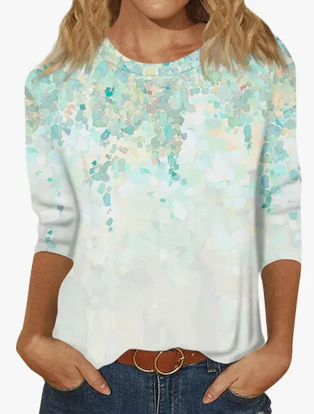 3d Digital Printing European And American Round Neck Pullover T shirt Txcj2003 M - Shop at LoveMi