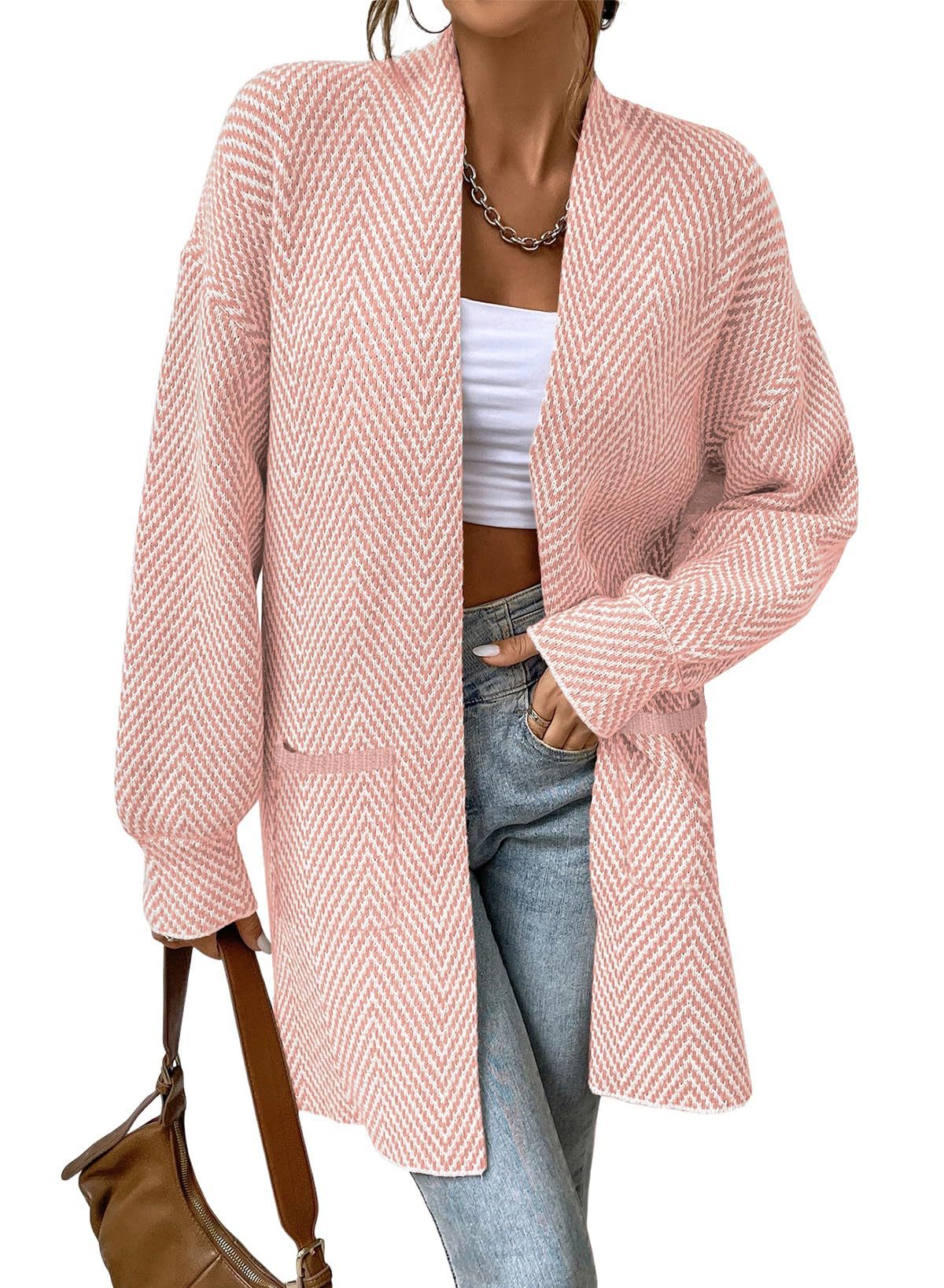 European And American Style Long-sleeve Knitted Sweater With Pockets, Loose-fitting And Casual for sale on BNS