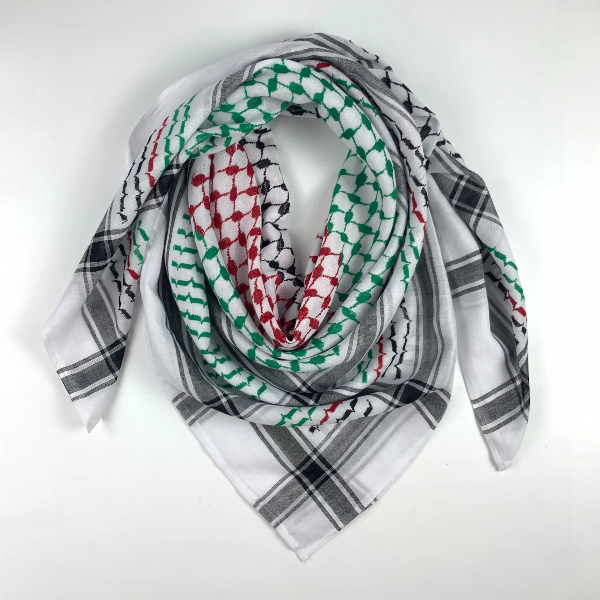 Keffiyeh Jacquard Square Scarf Men Dubai Middle