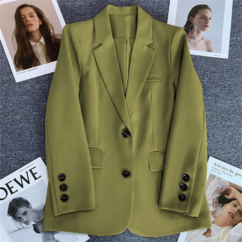 Spring And Autumn New Casual Elegant Business Suit Top - Avocado
