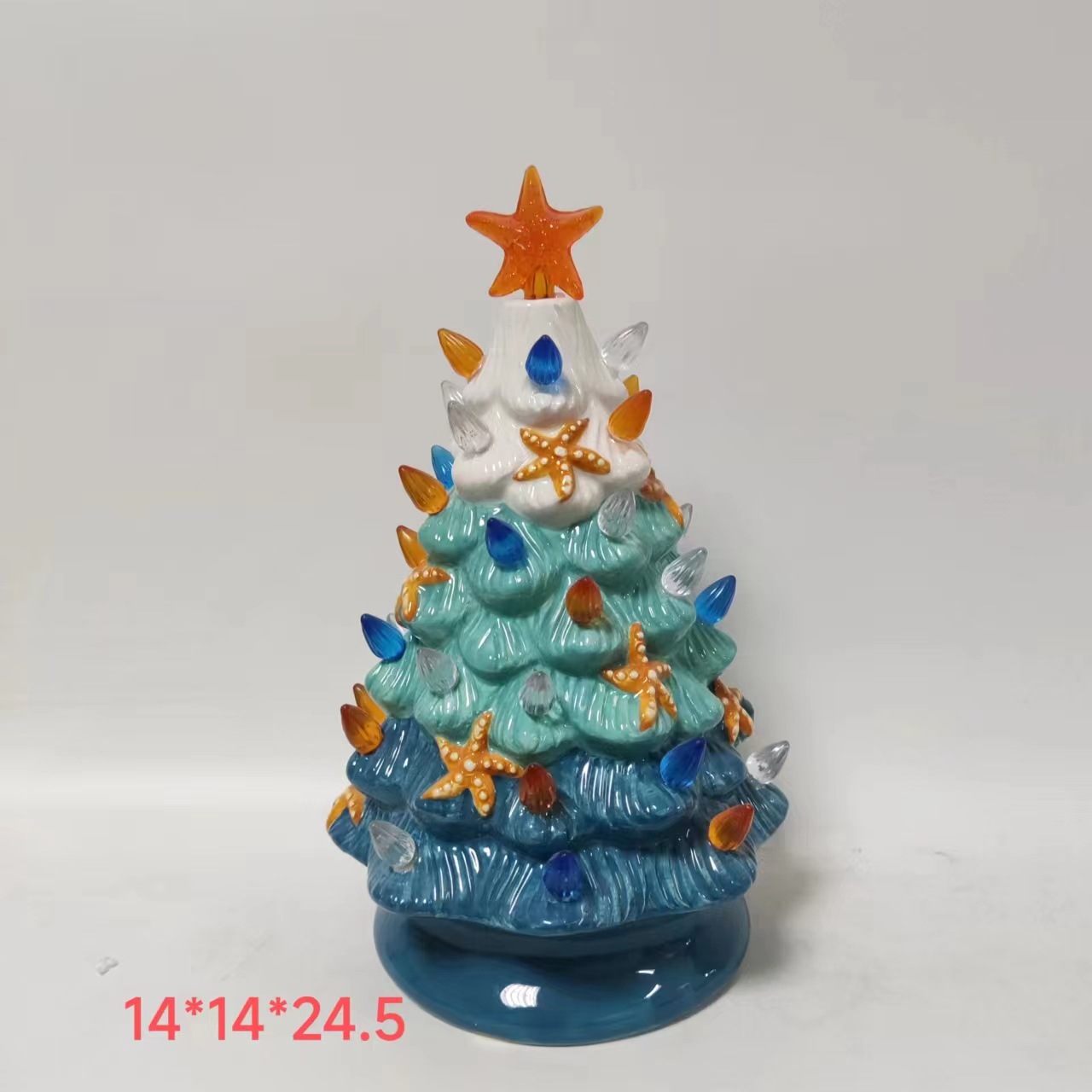 Title 11, Ceramic Luminous Tree Desktop LED Ornaments Sma...