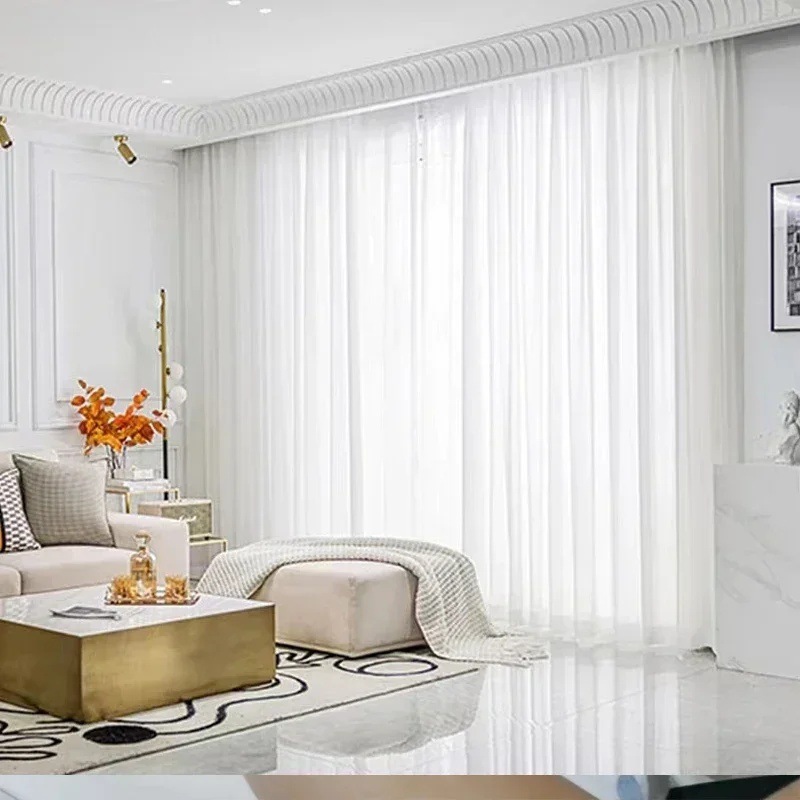 Light Luxury Sheer Curtains For The Living Room And Balconyallow Light To Filter Through