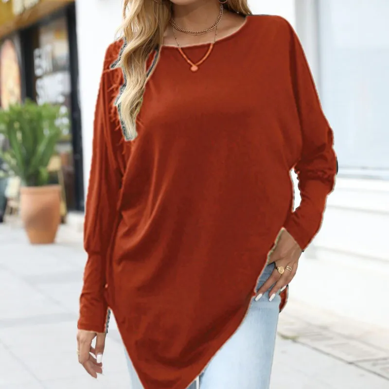 Casual Loose Plus Size Fat Top - Red