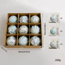 Antique Light Blue 8Cm 9Pcs