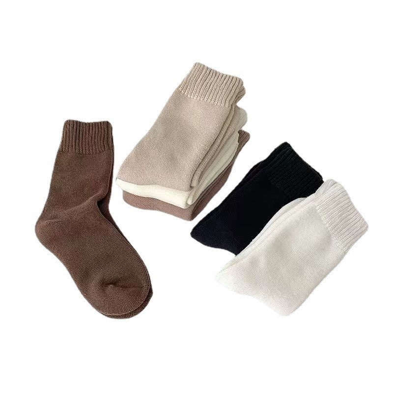 Women's Autumn And Winter Warm Plush Mid Length Socks