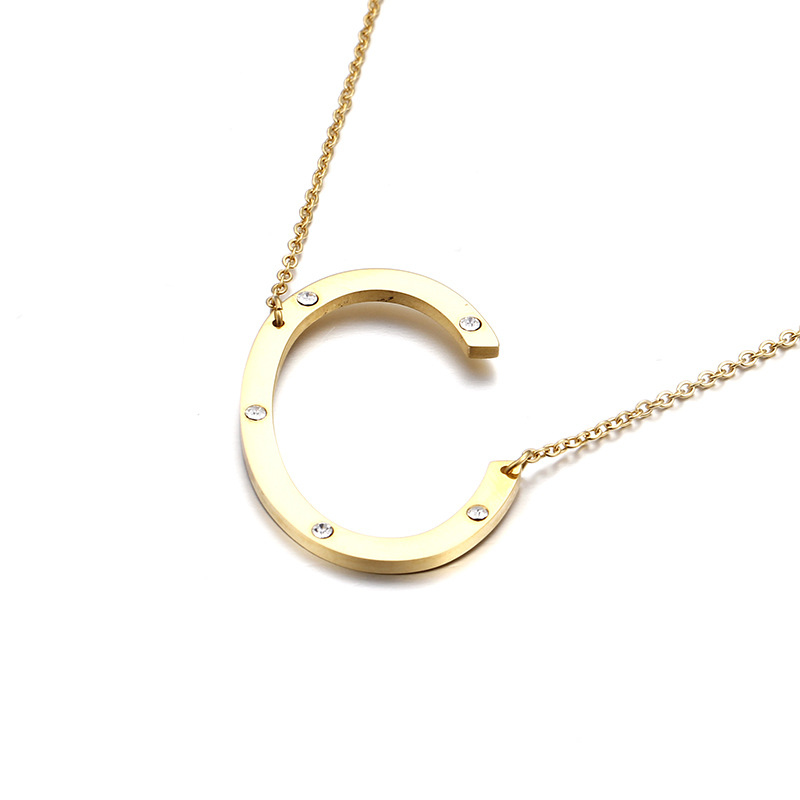 Gold-Tone Letter Necklace, picture 4 of 12